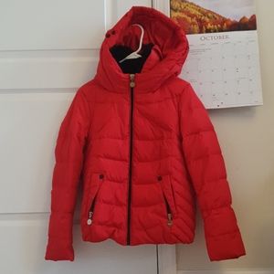 Womens Red puffer jacket